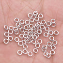 4mm - Silver Plated Open / Split Open Wire Jump Rings