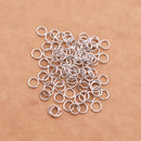 4.5mm - Silver Plated Open / Split Round Jump rings
