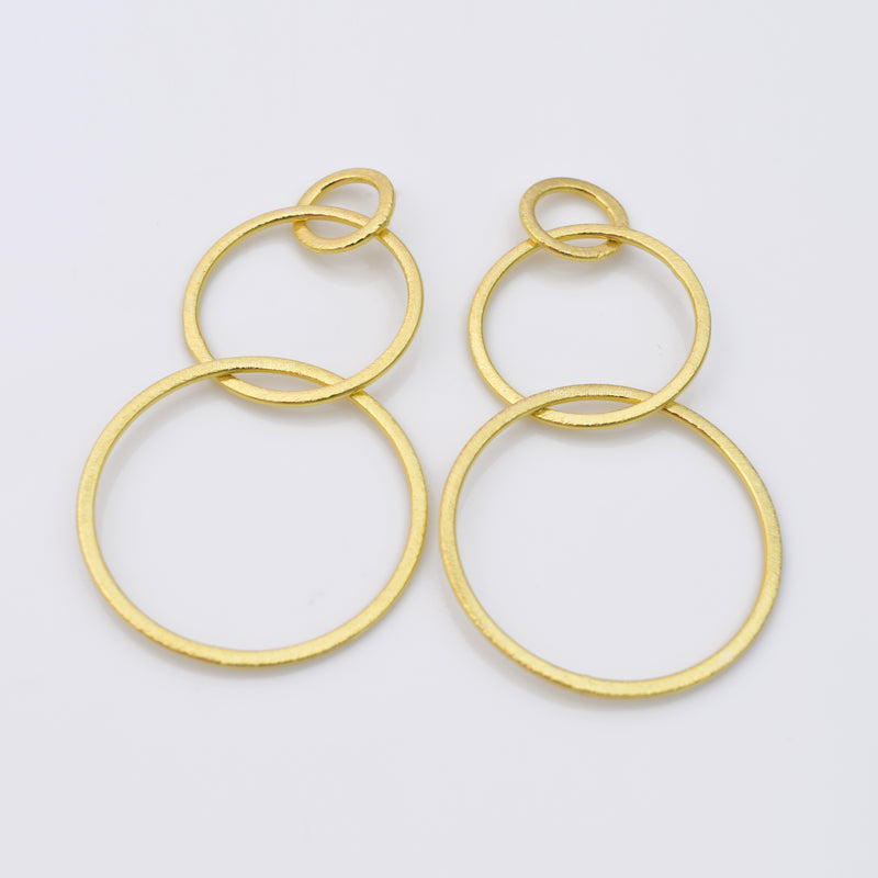 Gold Circle Charms For Jewelry Makings 