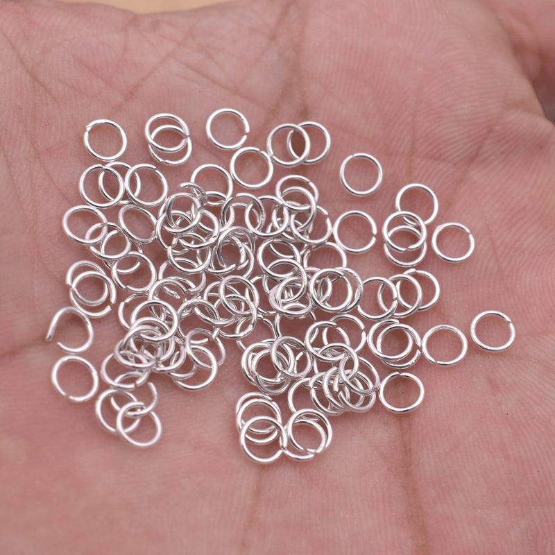 4.6mm - Silver Plated Open / Split Wire Jump Rings