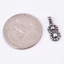 Antique Silver Tribal Geometric Boho Charms - 17mm