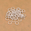 8mm Silver Plated 16 AWG Twisted Wire Closed Jump Rings