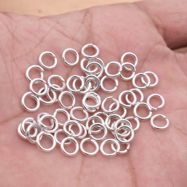 6mm - Silver Plated Open / Split Round Jump Rings