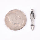 Antique Silver Tribal Arrow Boho Charms - 23mm