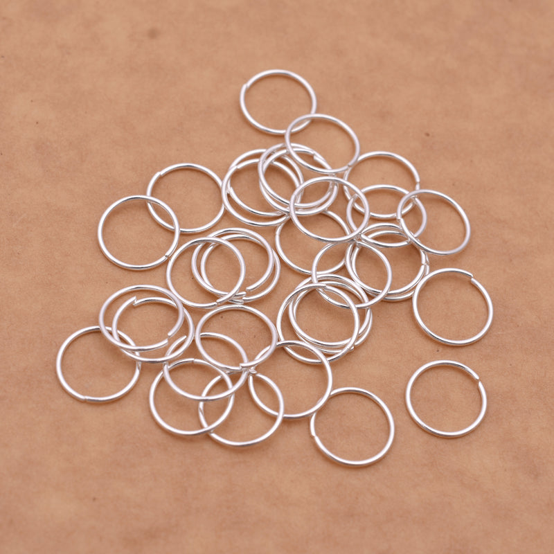 10mm - Silver Plated Open / Split Round Jump rings