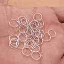10mm - Silver Plated Open / Split Round Jump rings