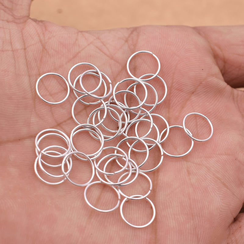 10mm - Silver Plated Open / Split Round Jump rings