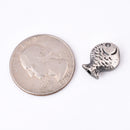 Antique Silver Fish Beads, Marine Pendants Charms - 11mm