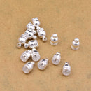 Silver Plated Temple Cord End Caps