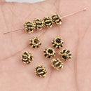 7mm Antique Gold Plated Bali Coil Shape Beads