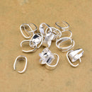 Silver Plated Pinch Pendant Open Bails