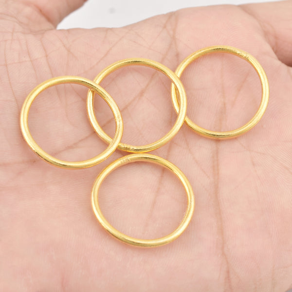 25mm Gold Plated 12 AWG Closed Jump Rings