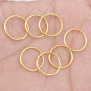15mm Gold Plated 18 AWG Closed Jump Rings