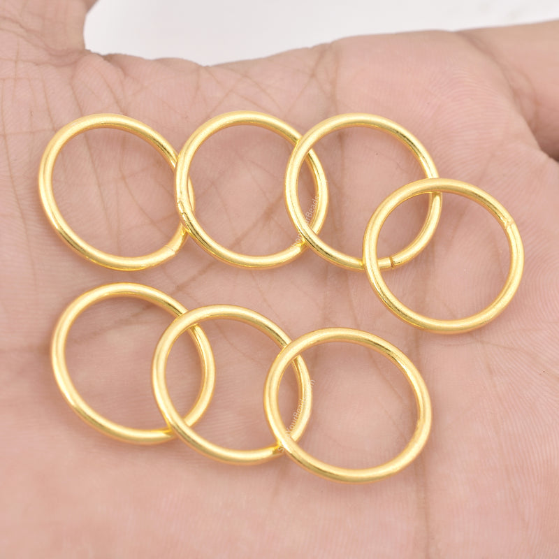 20mm Gold Plated 13 AWG Closed Jump Rings