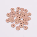 Rose Gold Plated Flat Disc Heishi Spacer Beads - 8mm