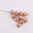 8mm Rose Gold Plated Round Ball Spacer Beads