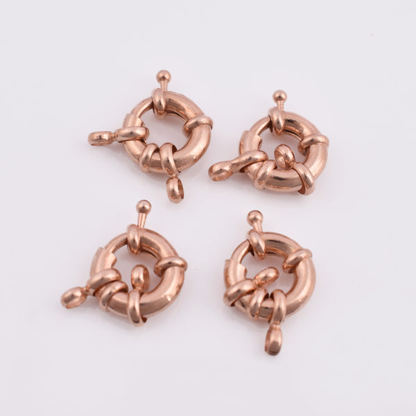 Rose Gold Plated Spring Round Lobster Clasps