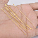 3 Inch Gold Plated 21 AWG Ball Head Pins