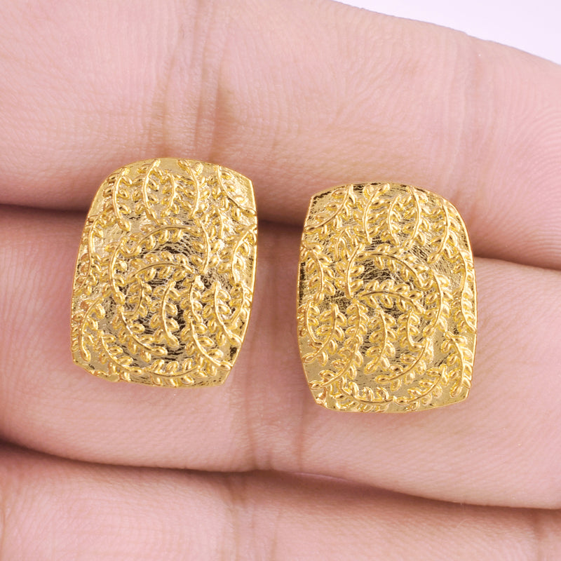 Gold Plated Floral Earring Studs