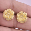 Gold Plated Flower Shaped Earring Studs