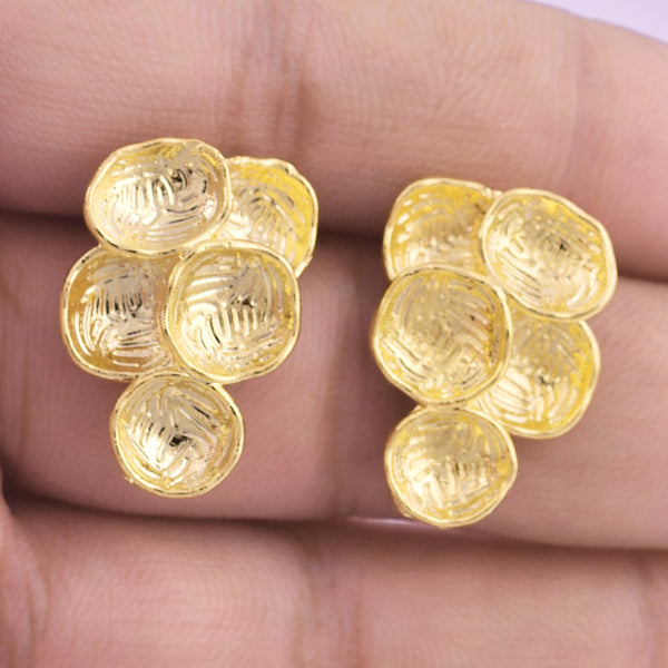Gold Plated Strawberry Earring Studs