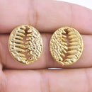 Gold Plated Sea Shell Earring Studs
