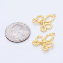 24mm Gold Plated Celtic Knot Earring Connector Studs - 2pcs