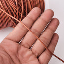 2mm Leather Cord - Natural Red - Round - Matt Finish - Indian Leather - Wrap Bracelet Making Findings - Antique Color Natural Dye