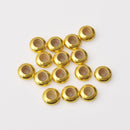 Shiny Gold Plated Stopper Beads 8mm - 18pcs