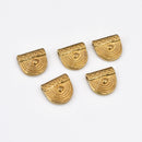 Raw Brass Tribal Boho Ethnic Charms - 13mm