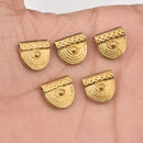 Raw Brass Tribal Boho Ethnic Charms - 13mm