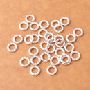 8mm - Silver Plated Open Twisted Wire Jump Rings