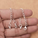 6pcs - 4'' Silver Plated Ball Charm Chain Extender