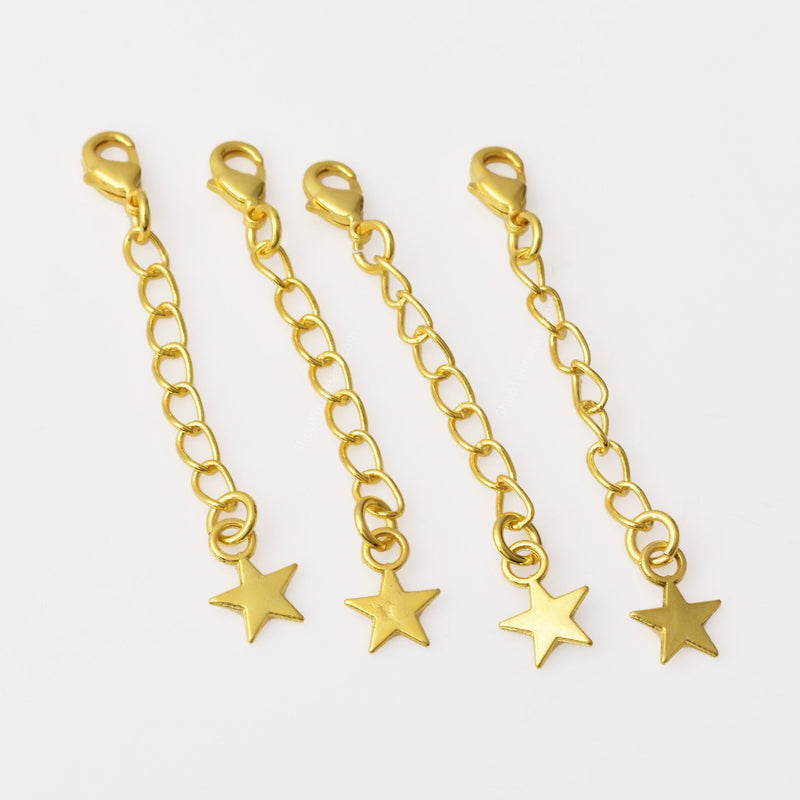 12pcs - 2'' Gold Plated Star CharmChain Extender