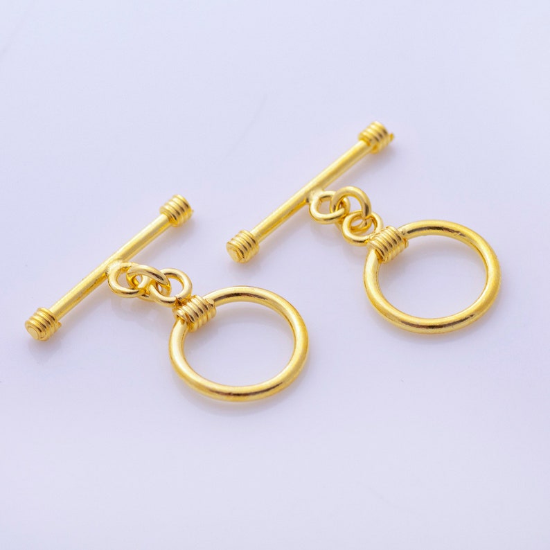 Gold Bali Toggle Clasps For Jewelry Makings 