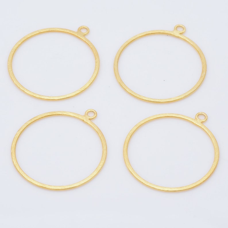 34x38mm Gold Connector Links Earring Making Parts - 4pc