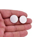 Silver Plated Filigree Textured Earring Studs