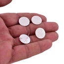 Silver Plated Textured Round Earring Studs