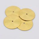 26mm - 4pc Large Heishi Beads, Brushed Gold Washer Beads, Flat Spacer Beads, Brushed for Jewelry Making Findings Supply