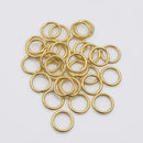 9.5mm - Gold Plated Open / Split Round Jump rings