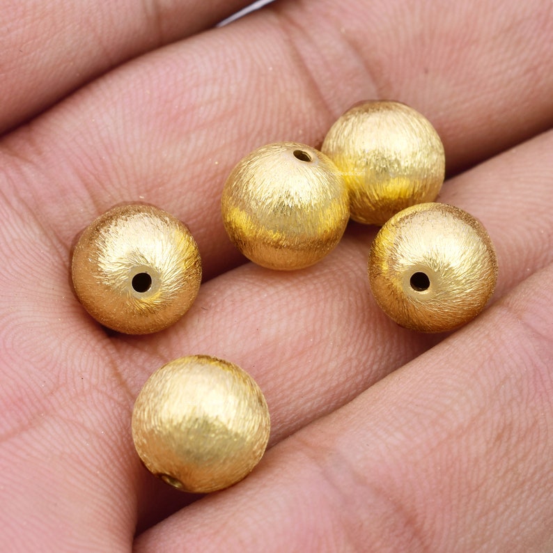 10mm Gold Plated Round Ball Spacer Beads