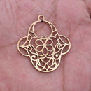 5 Chakra Charms Set, Raw Brass Sacred Geometry, Zen Charms, Spiritual Yoga Pendants, Raw Brass findings