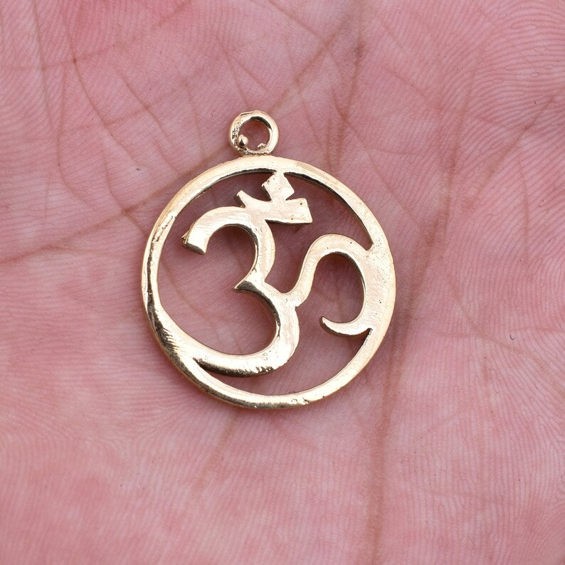 5 Chakra Charms Set, Raw Brass Sacred Geometry, Mandala Charms, Spiritual Yoga Pendants, Raw Brass findings