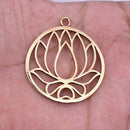 5 Chakra Charms Set, Raw Brass Sacred Geometry, Mandala Charms, Spiritual Yoga Pendants, Raw Brass findings