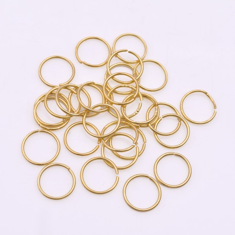 10mm - Gold Plated Open / Split Open Round Jump rings