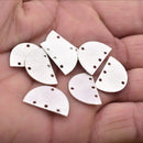 Silver Plated Geometrical Connector Charm - 20x13 mm