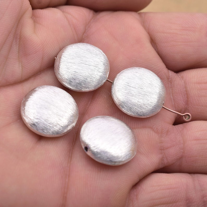 Silver Plated 18mm Saucer Spacer Beads