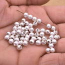 5mm Silver Plated Round Ball Spacer Beads