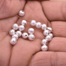 6mm Silver Plated Round Ball Spacer Beads