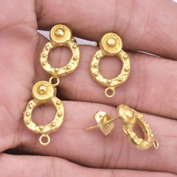 Gold Plated Bali Earring Studs